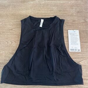 lululemon athletica Black Cropped Muscle Tank